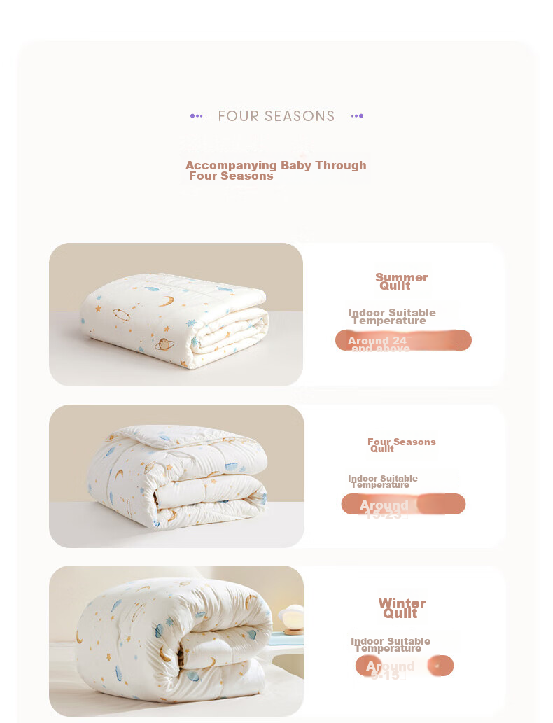 Luolaikids Quilt, Infant Class A Antibacterial Soybean Warm Winter Comforter, Kindergarten Blanket 150*215 8