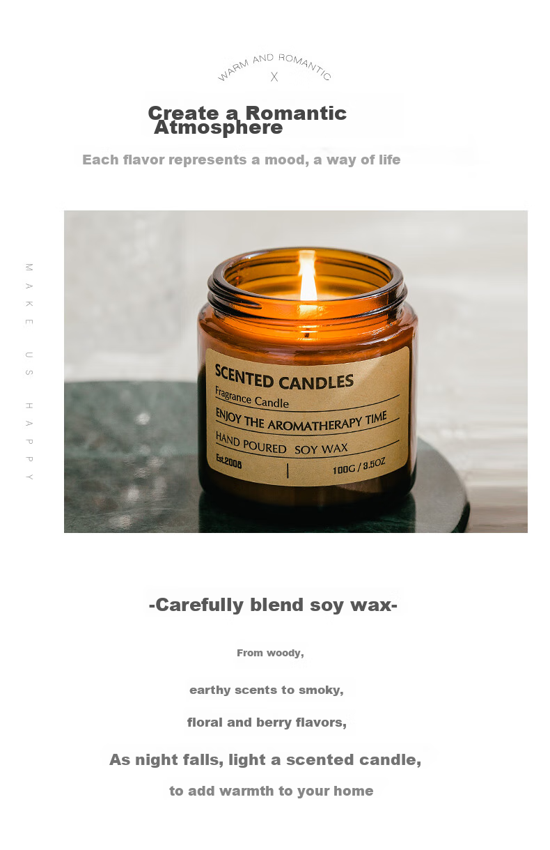 SHUJUHOME Aromatherapy Candle Romantic Fragrance Candle Holder Confession Candle for Home Use Smokeless Cup Wax Birthday Gift for Women 100g 5