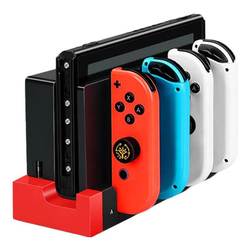 BUBM Switch Six-In Controller Dock, JoyCon Charging Base, NS/OLED Controller Stand, Console Charger, Gaming Accessories