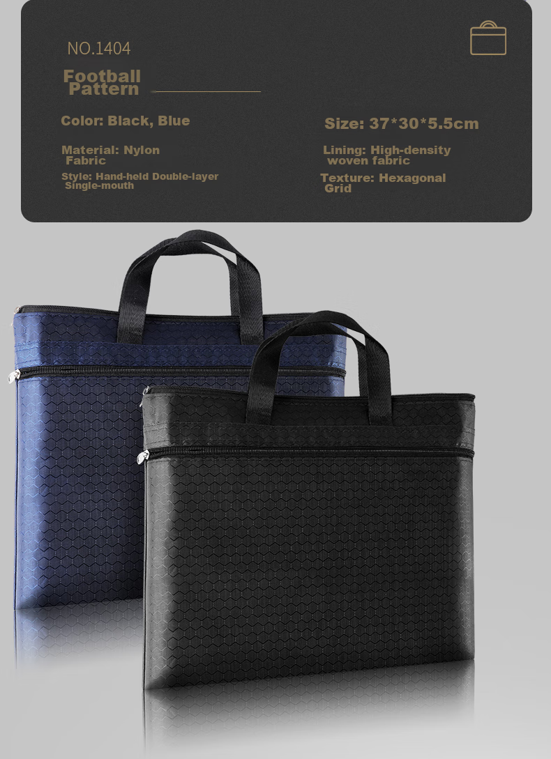 DiLe Premium Series Handheld Document Bag, Canvas Briefcase, Customized Canvas Office Supplies, Double-Layer Business Bag, Office Bag for Men, 1404 Black 6