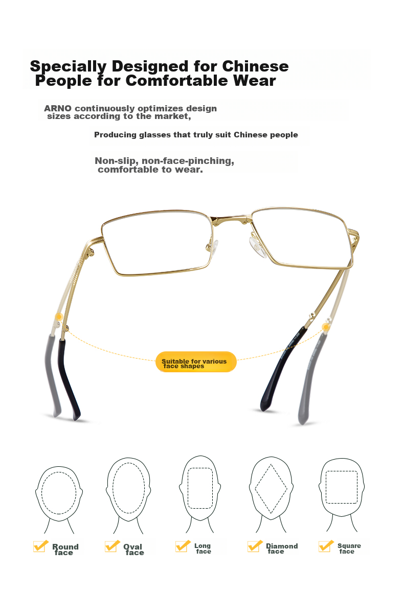 ARNO FOCUS ON YOUR EYES Reading Glasses for Men And Women, Anti-Blue Light, German Imported, Fashionable Ultra-Light Foldable Convenient Reading Glasses A1066J 100 Degrees 7