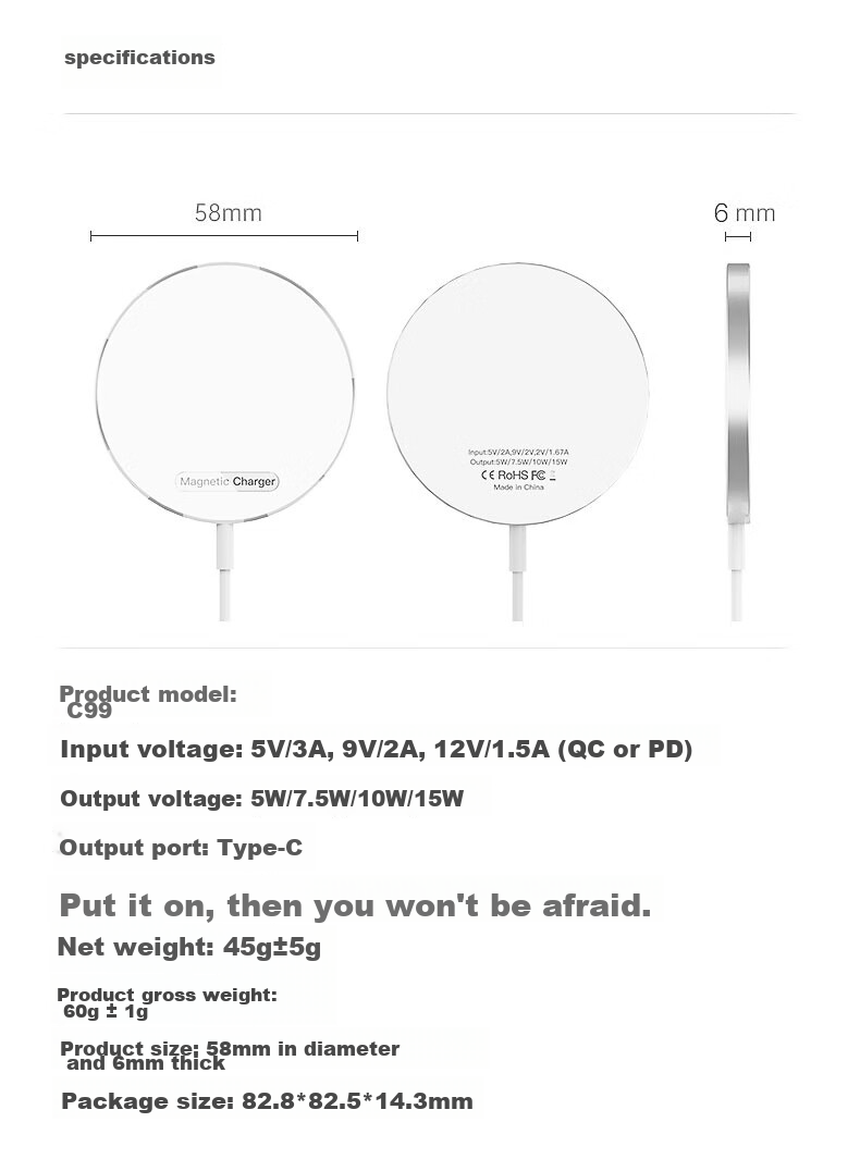 Stiger Apple 18 Wireless Charger, MagSafe Magnetic 15W Fast Charging, Compatible with IOS IPhone 17 Pro Max 15/14/13/12 Full Series, Apple Huawei Xiaomi Phones 12