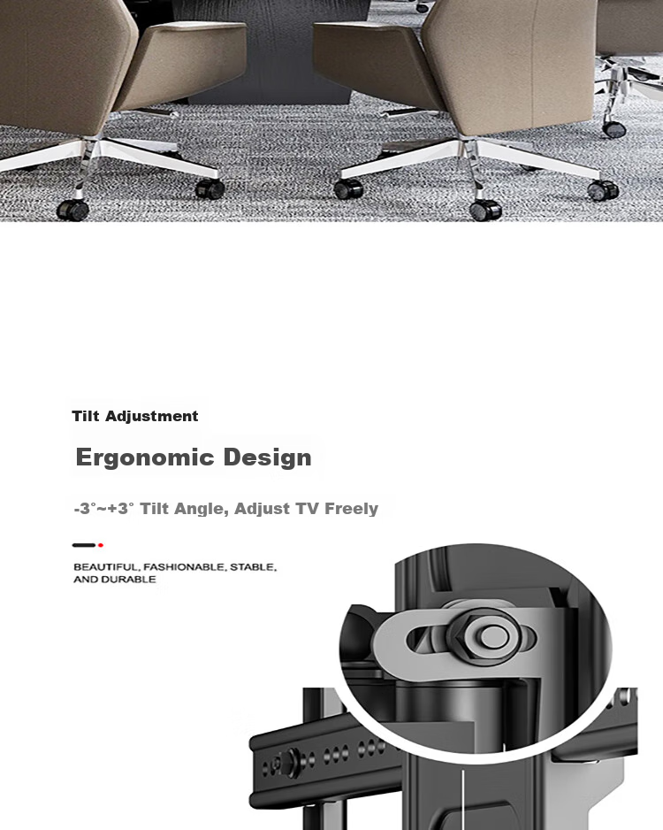 Aige Universal TV Mount Suitable for 55-120 Inch Extendable Rotating Bracket, Compatible with Multiple Brands, TV Stand AG-100 3