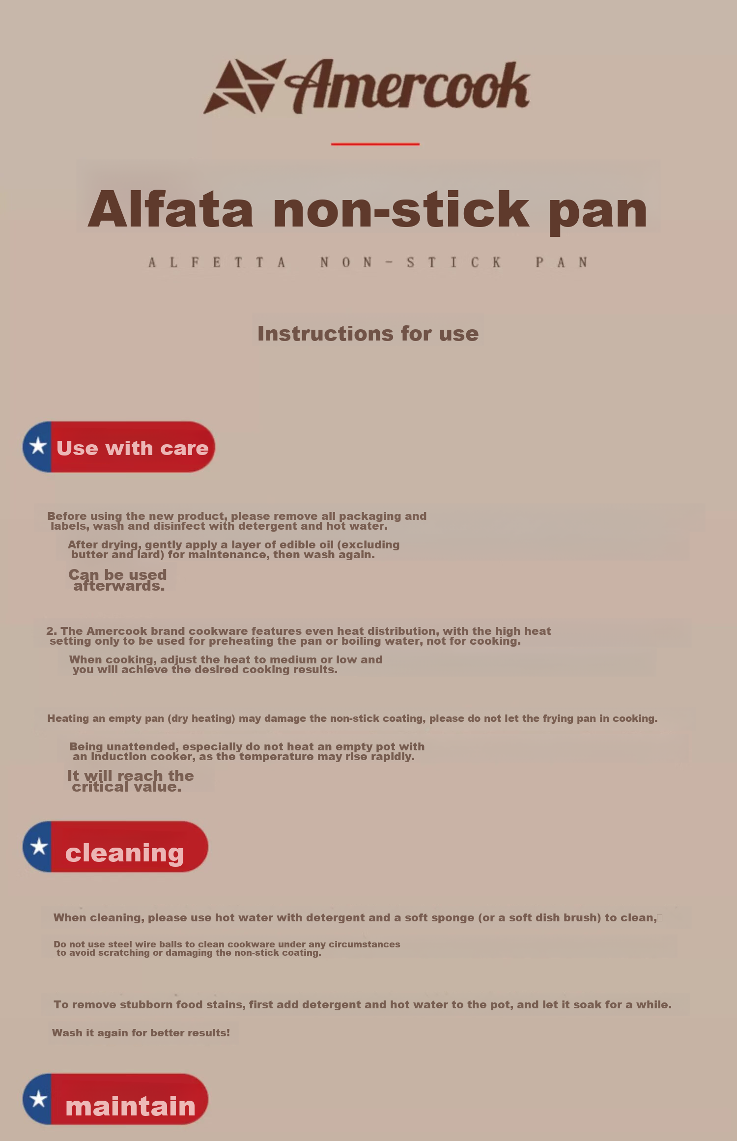 Amercook Alfitai Cookware Set, Two-Piece Set Including Wok, Non-Stick Pan, Flat Bottom Pan, Frying Pan, Amermeal Maifanshi Two-Piece Set, Suitable for Induction Cookers And Gas Stoves 30