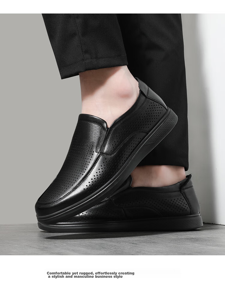 CARTELO Leather Shoes for Men, Slip-On, Casual Business Style, New Soft-Soled Formal Shoes for Middle-Aged Fathers, Breathable for Autumn And Winter Seasons 16