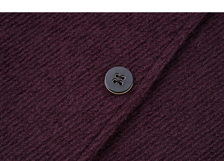Demana [Texture Code] Winter Warm Wool Blend Crew Neck Boxy Large Pocket Thick Loose Women's Coat 4