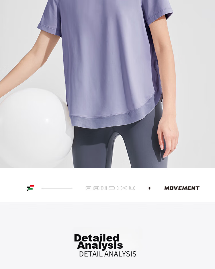 Fandimu Sports T-Shirt, Yoga Top for Women, Casual Gym Running Loose Short Sleeve, Dark Purple, Size L 12