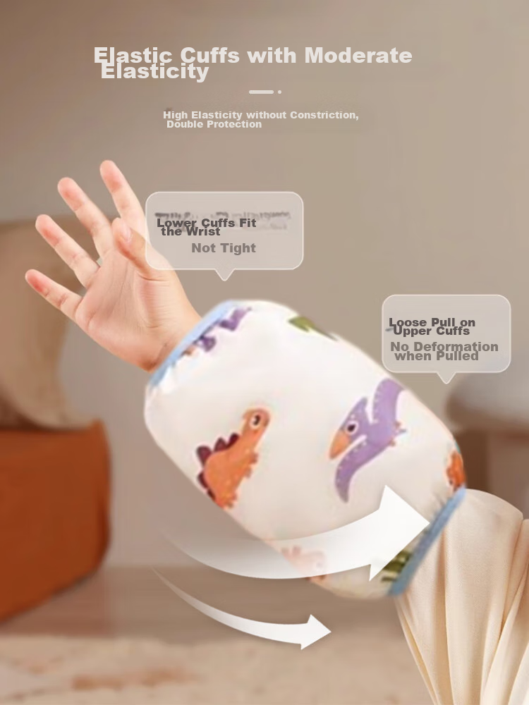9I9 Baby Arm Sleeves, Children's Waterproof Arm Covers, Kindergarten Anti-Dirt Clothing Protector, Washable, 3 Pairs Pack, A237 7