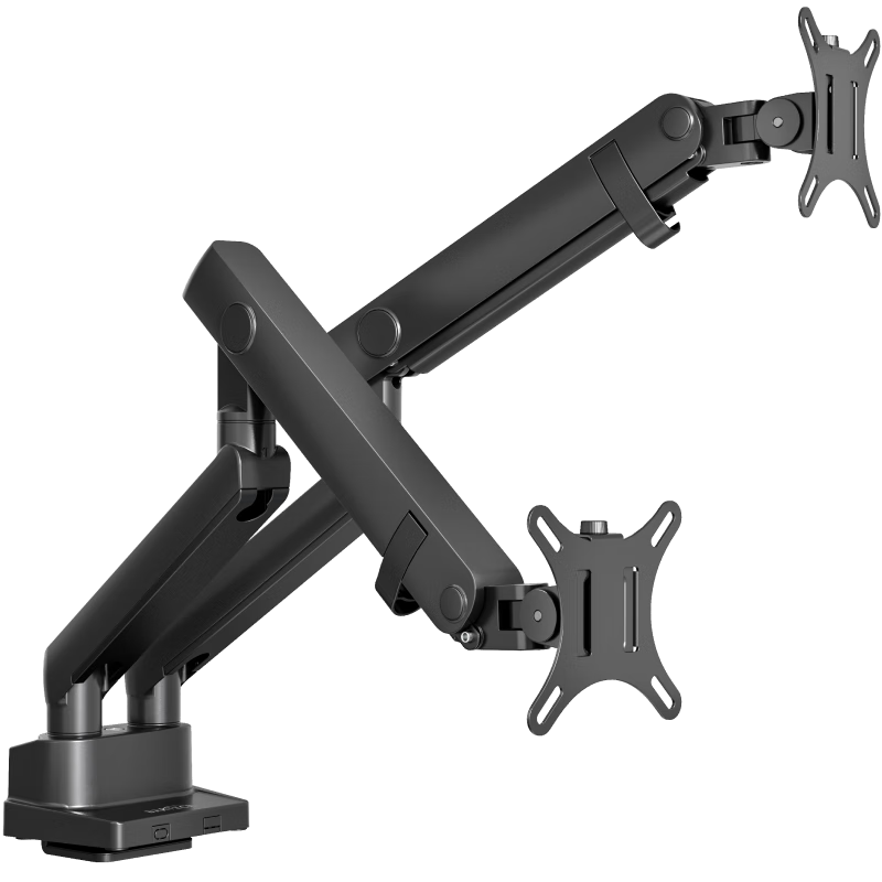Brateck Beihu Dual-Screen Monitor Stand, Mechanical Arm One-To Computer Stand Multi-Screen Extension Desktop Clip-On Base, E500-2 Heavy-Duty Screen Suspended Lift Stand