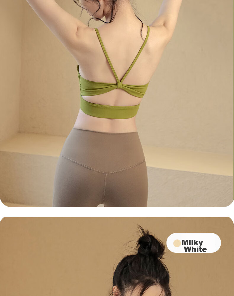 XUEXIMAN Yoga Sports Bra for Women, High-Impact Shock-Absorbing, Push-Up, Spaghetti Strap Bra with Padding, Running And Fitness Vest 14