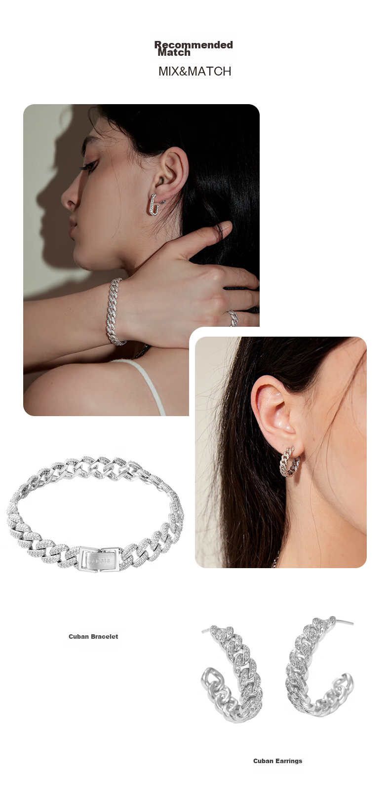 Arsis [Celebrity Style] Freestyle Cuban Bracelet, Fashion Jewelry for Women And Men, Couples' Matching Style, Gift for Girlfriend 8