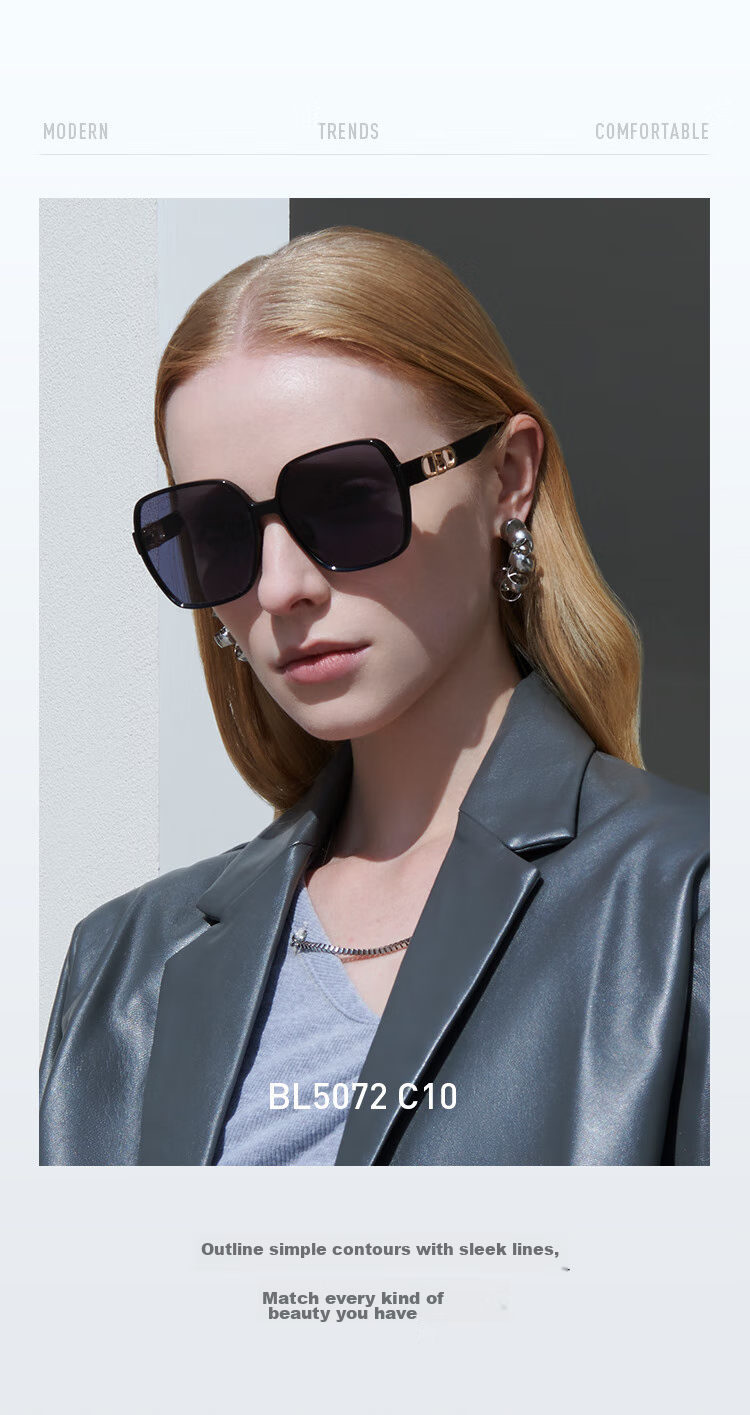 BOLON Elegant UV Protection Large Frame Sunglasses for Driving, Polarized Sunglasses for Women, Gift BL5082C30 2
