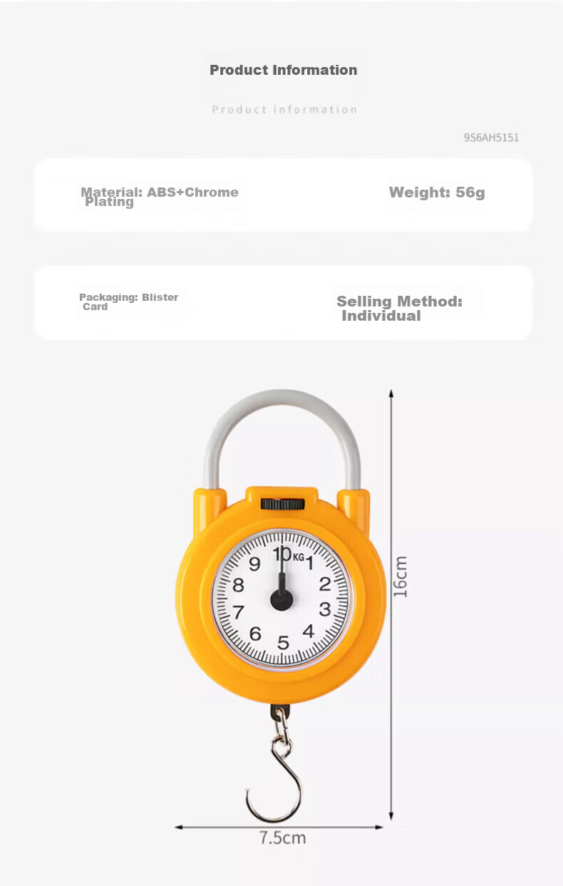 BJ Handheld Scale, Electronic Scale, Spring Hook Scale, Food Delivery Hanging Scale, Portable High-Precision Kitchen Scale, Luggage Scale 9