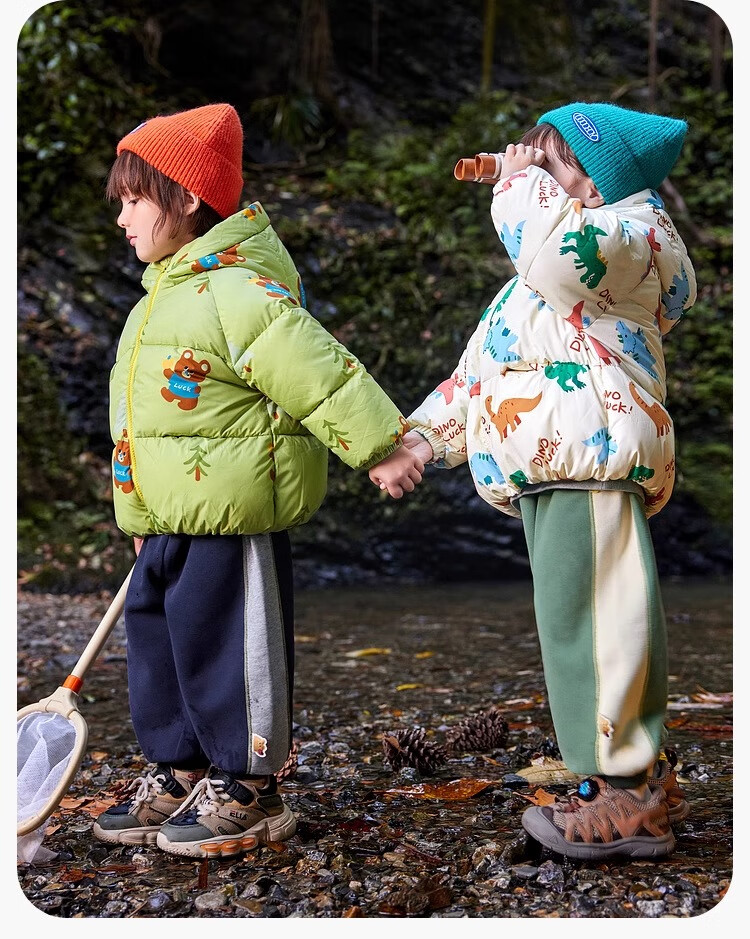 Dudu Kids Boys Thickened Cotton Jacket Baby Winter Coat Children's Cotton-padded Clothes Girls Cotton Coat Toddler Winter Wear Red 90 24
