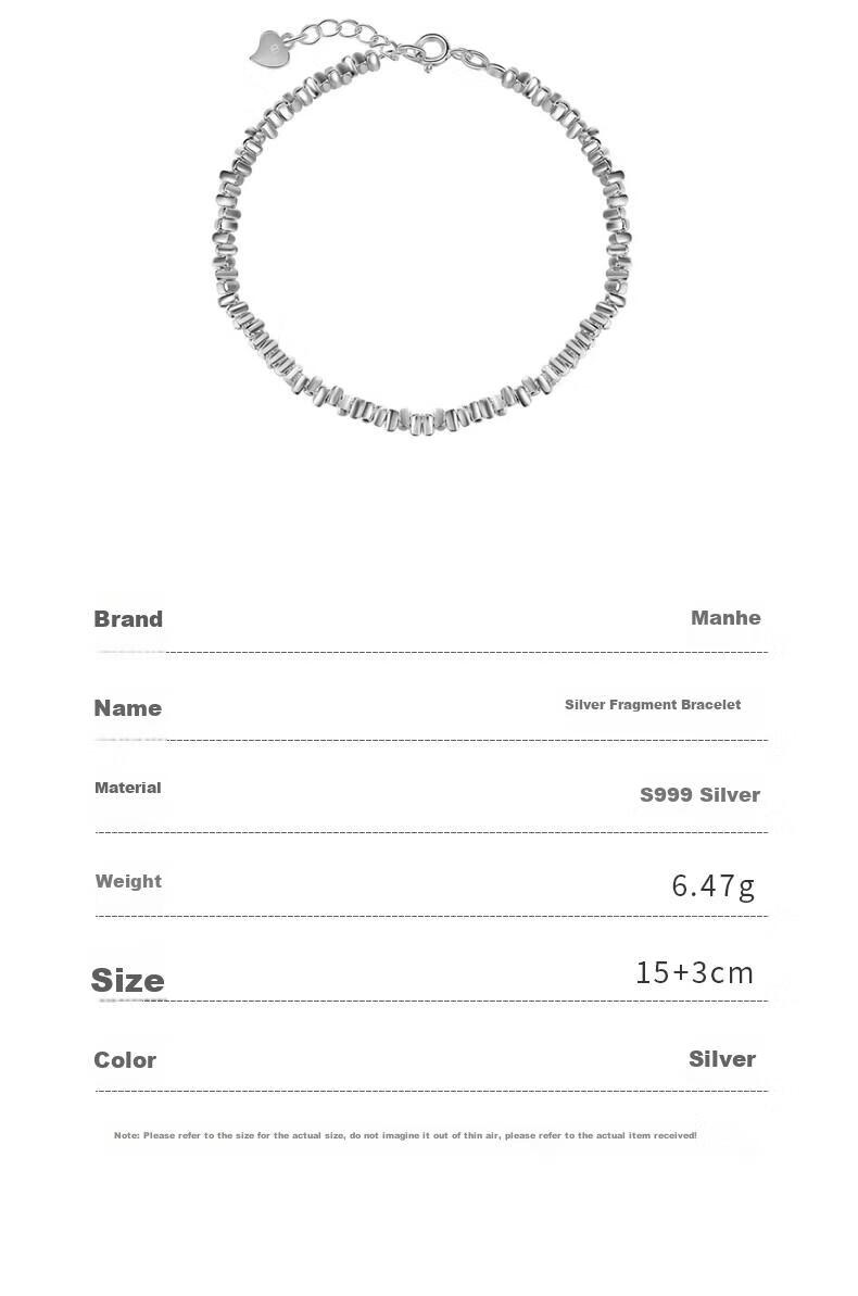 MANHE S925 Silver Bracelet for Women, 2026 New Style Beaded Bracelet, Practical Jewelry, Birthday Gift for Wife Or Girlfriend 10