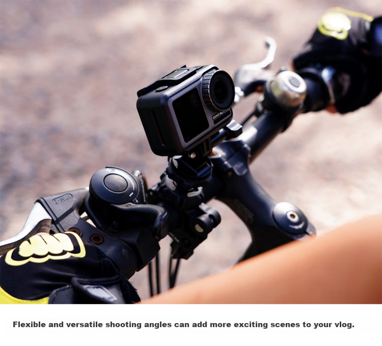 MAXCAM, Suitable for Insta360 X4 Motorcycle Aluminum Alloy Windshield Clip Mounting Bracket, Riding Clip Accessory 10