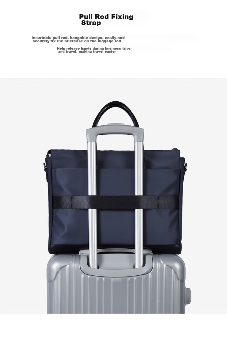 GOLF Business Briefcase, Large Capacity Handbag for Men, Can Hold 15-Inch Laptop, Horizontal Style with Multiple Compartments, Casual Shoulder Crossbody Bag for Men, 5I768305J, Navy Blue 13