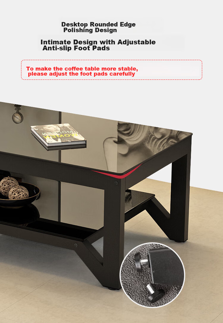 Fanshe Coffee Table, Living Room Coffee Table, Office Coffee Table, Home Living Room Glass Small Apartment Sofa Coffee Table, Modern And Simple 12