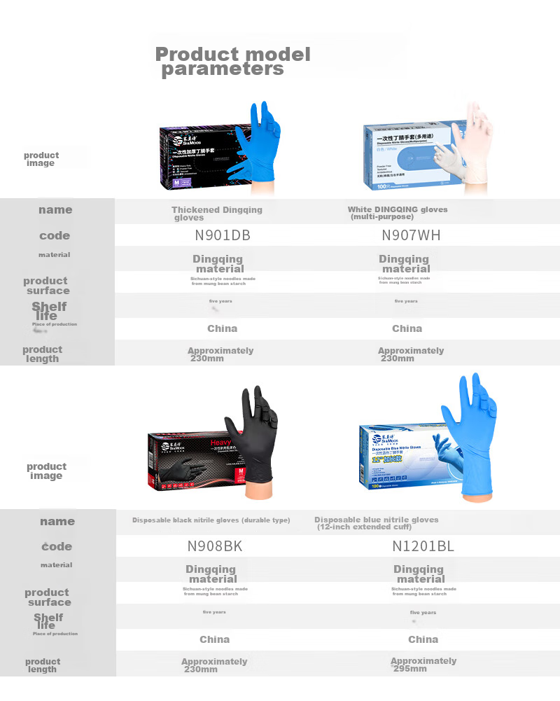SI&MOOS Disposable Nitrile Gloves, Thickened And Durable, 100 Pieces, Black N908BK, Large Size L 3