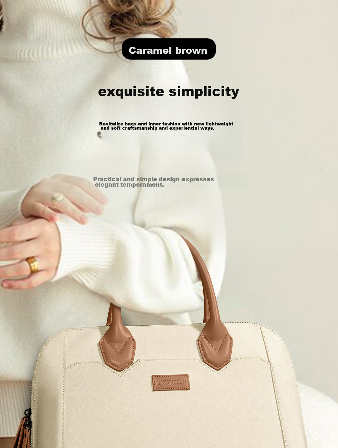 Taikesen Laptop Bag, Handheld Notebook 14-Inch, Suitable for Apple Macbook, Huawei, Lenovo, Briefcase, Women's Business 1