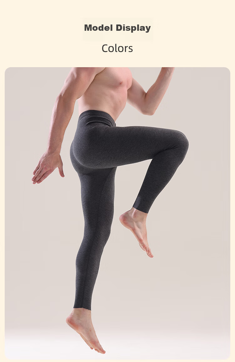 MiiOW [Acetate Goose down Cashmere Silk] German Velvet Thermal Underwear for Men, Autumn Pants, Thick Cotton Trousers, Men's Long Johns 24