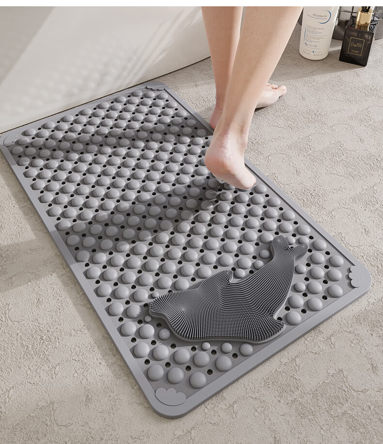 Huaxu Bathroom Non-Slip Mat, Shower Foot Pad, Bathroom Anti-Fall Floor Mat, Elderly And Pregnant Women Massage Foot Mat, Large 12