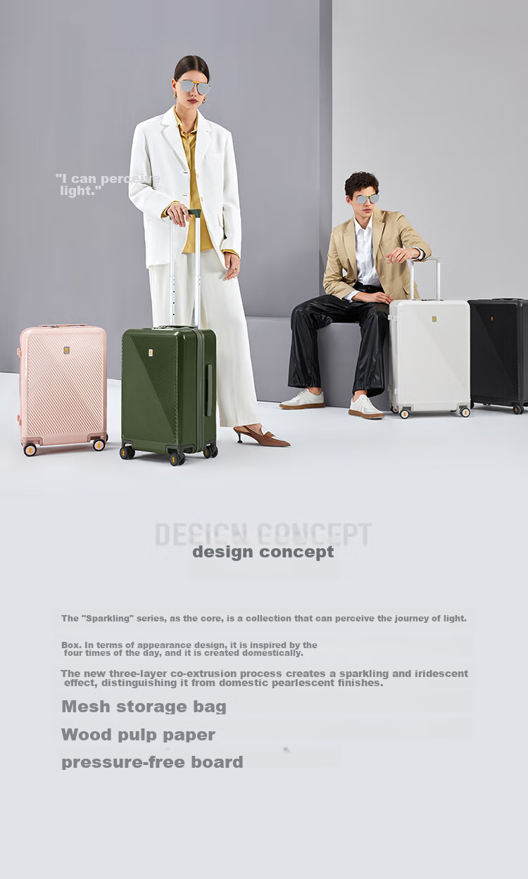 LEVEL8 Luggage Trolley Suitcase, Carry-On Case, 20-Inch, for Men And Women Students, Fashionable Light And Shadow Series Travel Case 3