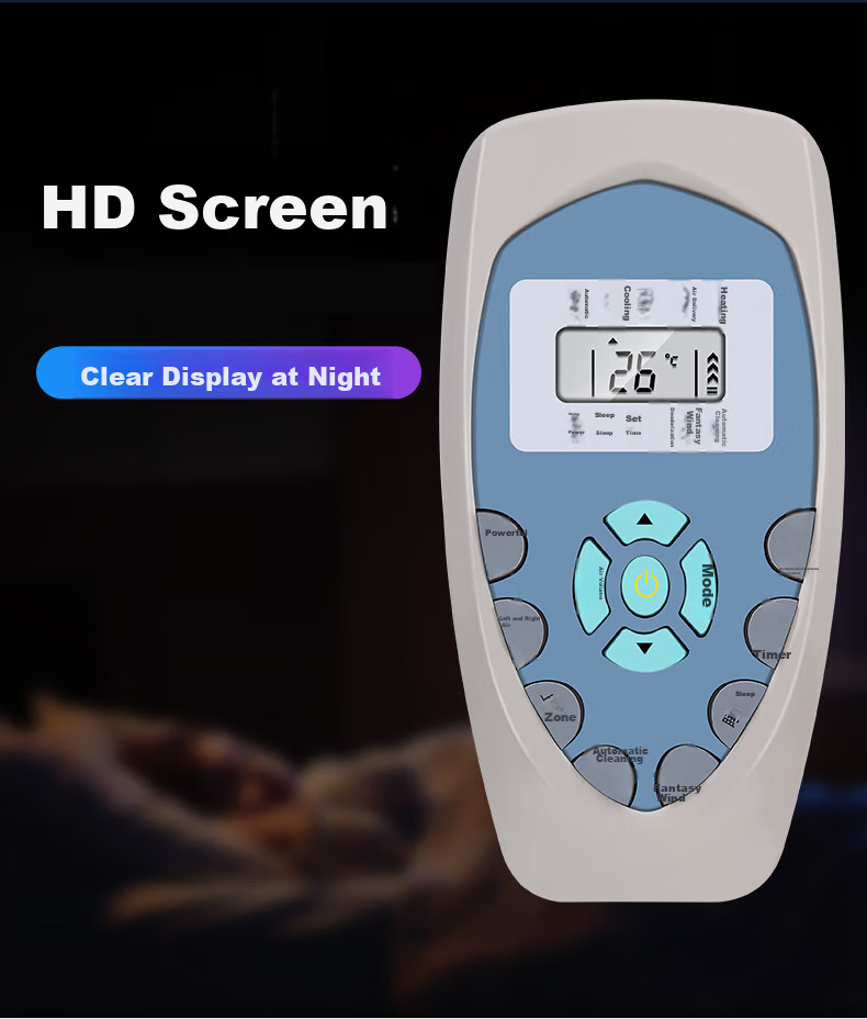Nichu Universal Remote Control Compatible with Kelon Air Conditioners, All Models KFR-23GW/UQ KF-26GW Wall-Mounted And Floor-Standing Units 1