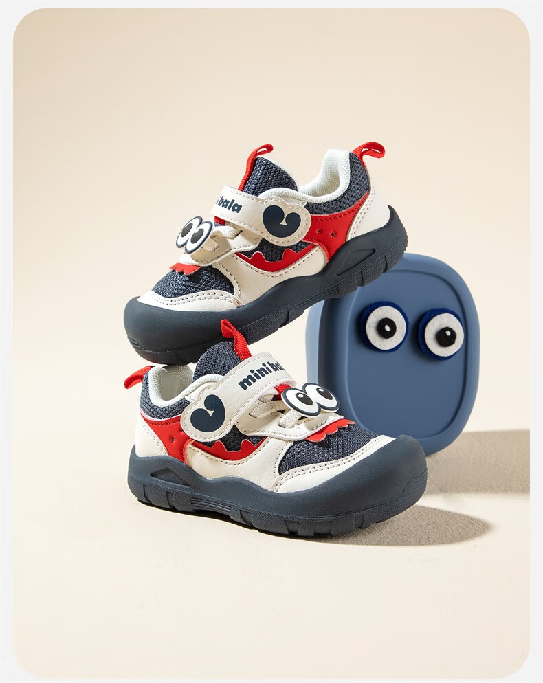 Minibala [3D Eyes] New Spring And Autumn Baby Walking Shoes, Mesh Casual Sneakers for Young Children, Sports Shoes for Boys And Girls 11