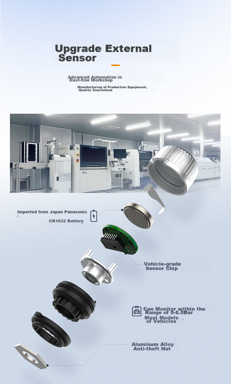 Victon Victon Motorcycle Tire Pressure Monitoring System, Electric Vehicle Solar-Powered Voice Alarm Tire Monitor 5