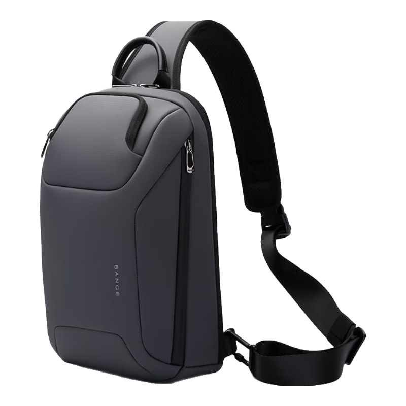 Bange Business Casual Chest Bag, Large Capacity Crossbody Bag, IPad Tablet Bag, Men's Multifunctional Commuter Shoulder Bag, 8031 Gray