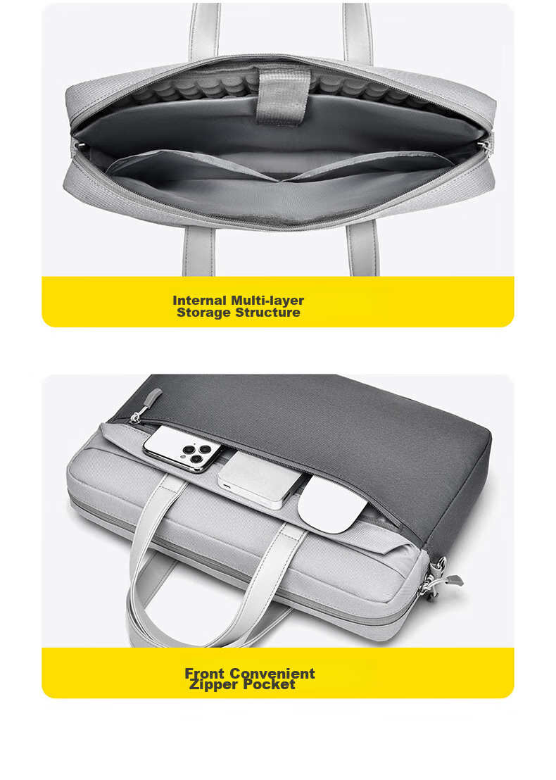 Milooky Shoulder Laptop Bag, 15.6/16 Inch, Large Capacity for Women, Suitable for Huawei And Apple, Handheld Briefcase 4