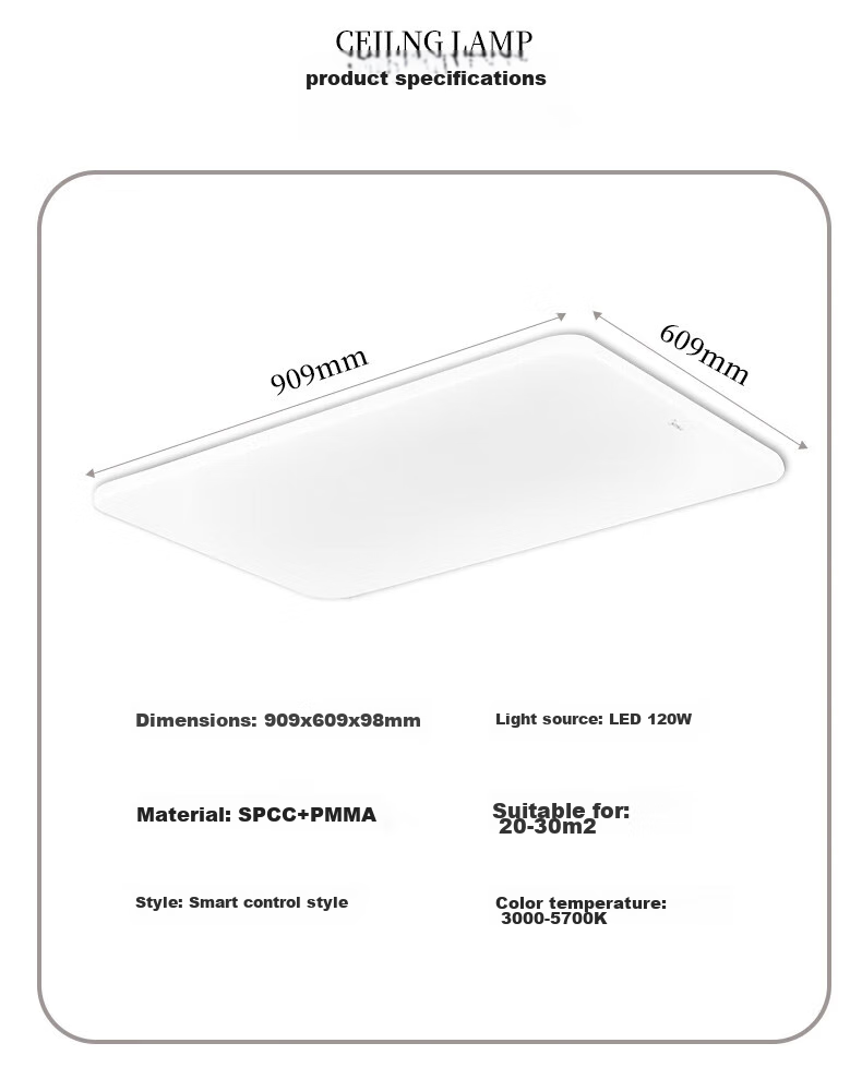 Midea Living Room Ceiling Light, Full Spectrum Eye Protection LED Ceiling Light, Modern And Simple Design, 140W Living Room Smart Control A1 with Installation Included 38