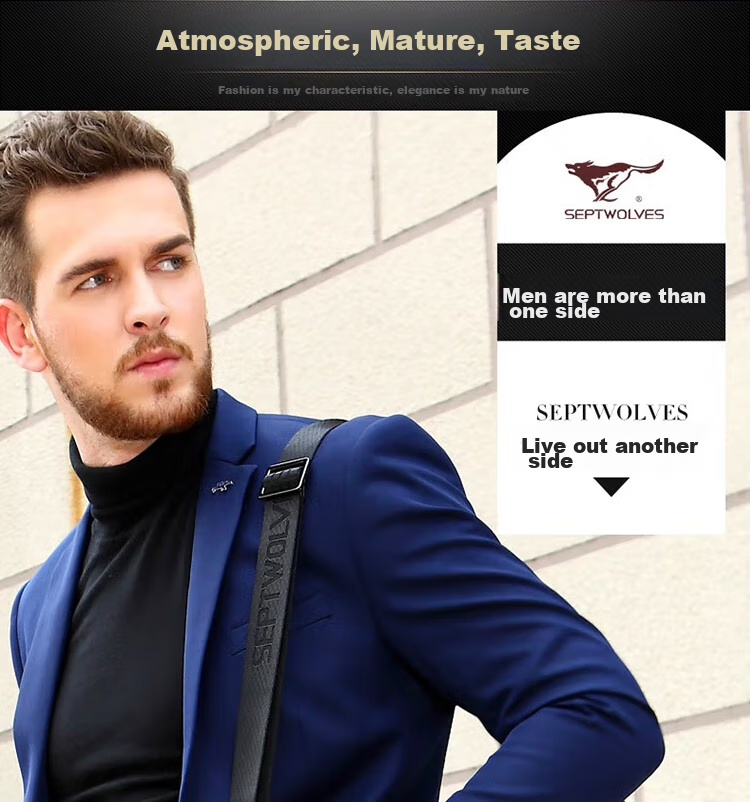 SEPTWOLVES Briefcase for Men, Top-Grain Leather Business Shoulder Crossbody Large Capacity 15.6-Inch Laptop Handbag, Holiday Gift 16