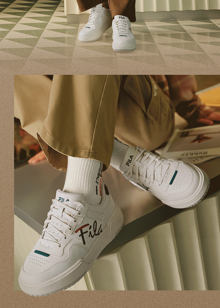 FILA Official [Yi Yangqianxi Edition] Men's Retro Square Casual Sneakers 13
