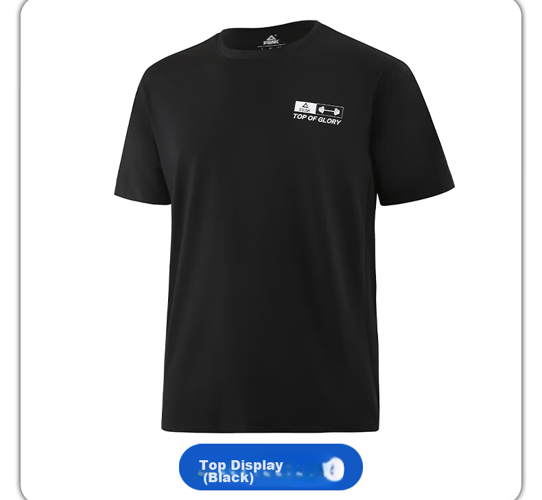 PEAK Men's Sports Set, Quick-Dry Breathable Casual Fitness Short-Sleeve Shorts Two-Piece Set, Black, Size L 9