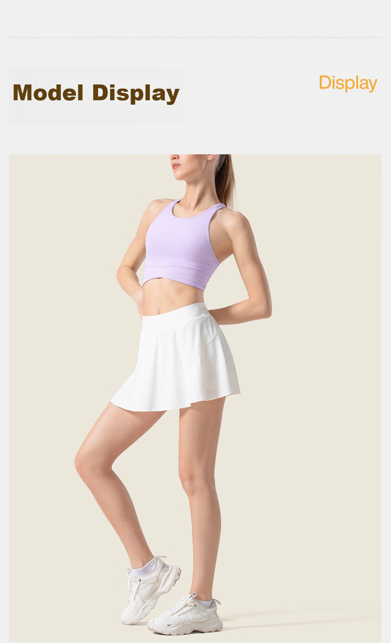 VFU Xiao Nao Dan Sports Bra for Women, Running Anti-Shock Sports Vest, Fitness Back Support, Cream Yellow, S 3