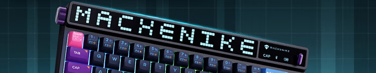 MACHENIKE KT84 Mechanical Keyboard 3-Mode Gaming Office 84-Key Keyboard LED Music Rhythm Smart Dual Screen Gift for Friends Exploration White - Diamond Switch 2