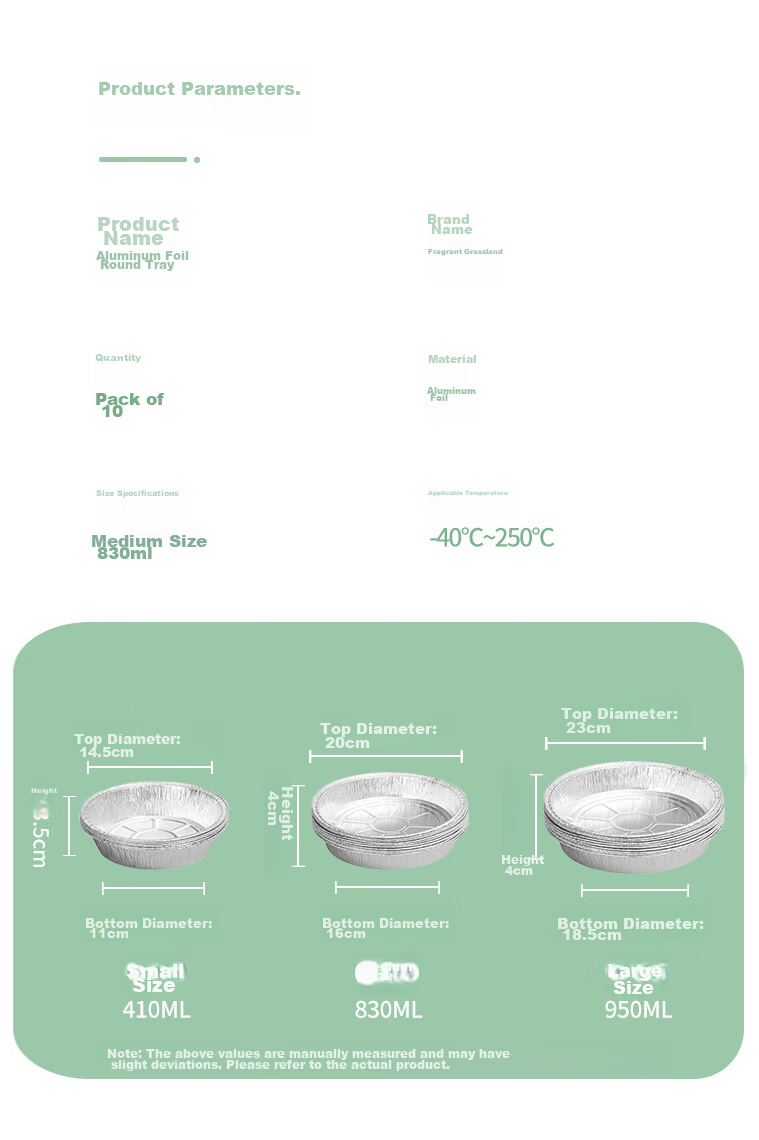 Fangcaodi Air Fryer Aluminum Foil Pans, Disposable Baking Pans, Diameter 20cm * Pack of 10, Suitable for 3L And Above Models 3