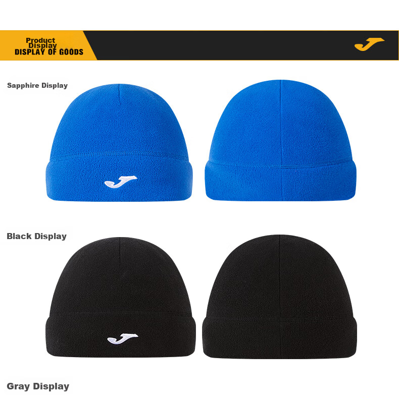 JOMA Fleece Hat for Men And Women, Autumn And Winter Knitted Cold-Proof Hiking Skiing Running Cycling Sports Cap, Black, Children's Style 13
