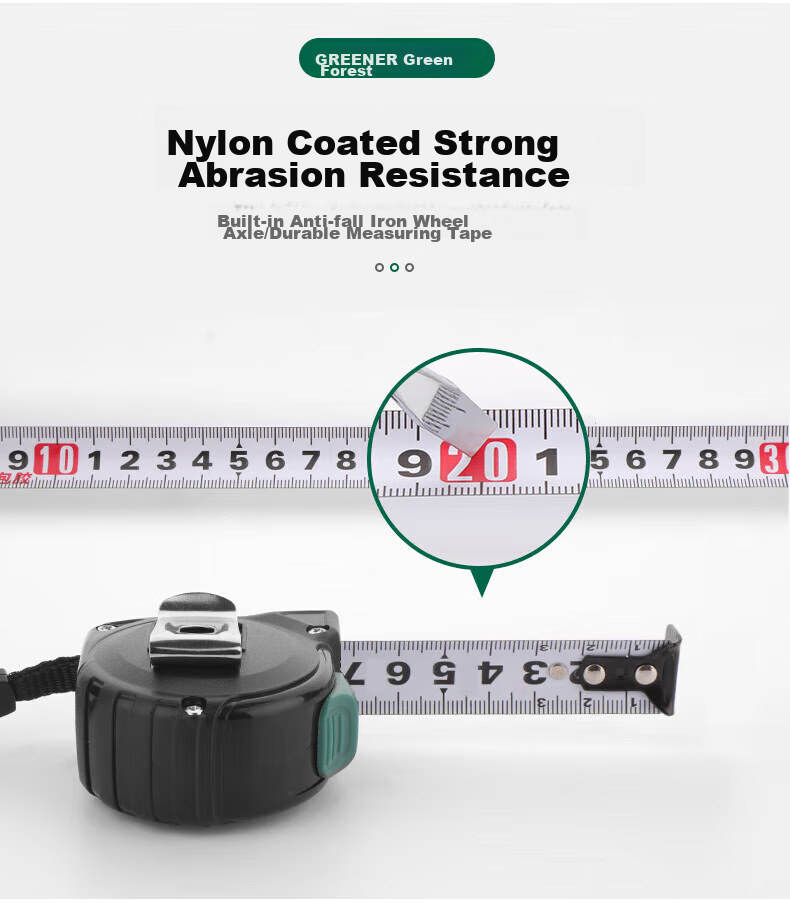 GREENER Steel Tape Measure for Home Use, Small Ruler, 5 Meters Thickened And Hardened Box Ruler, High Precision [Standard Model] 5MX19MM 3