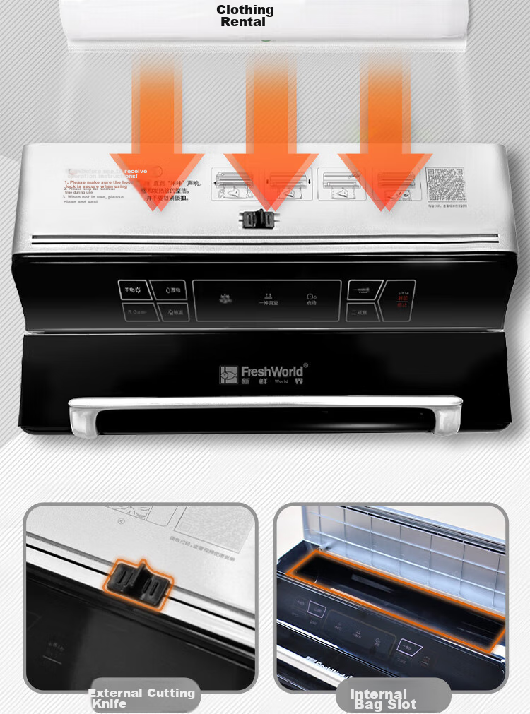 Fresh World Vacuum Sealer Machine for Home And Commercial Use, Fully Automatic Packaging Machine, Suitable for Both Dry And Wet Food, High Suction Power, High-Power Food Compression Sealing Vacuum Machine FW-3150 13
