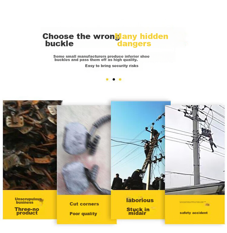 Beifute Electrical Pole Climbing Clamp, High-Strength Load-Bearing Pole Foot Climber for Cement Poles, Seamless Triangular Steel Type 300 8
