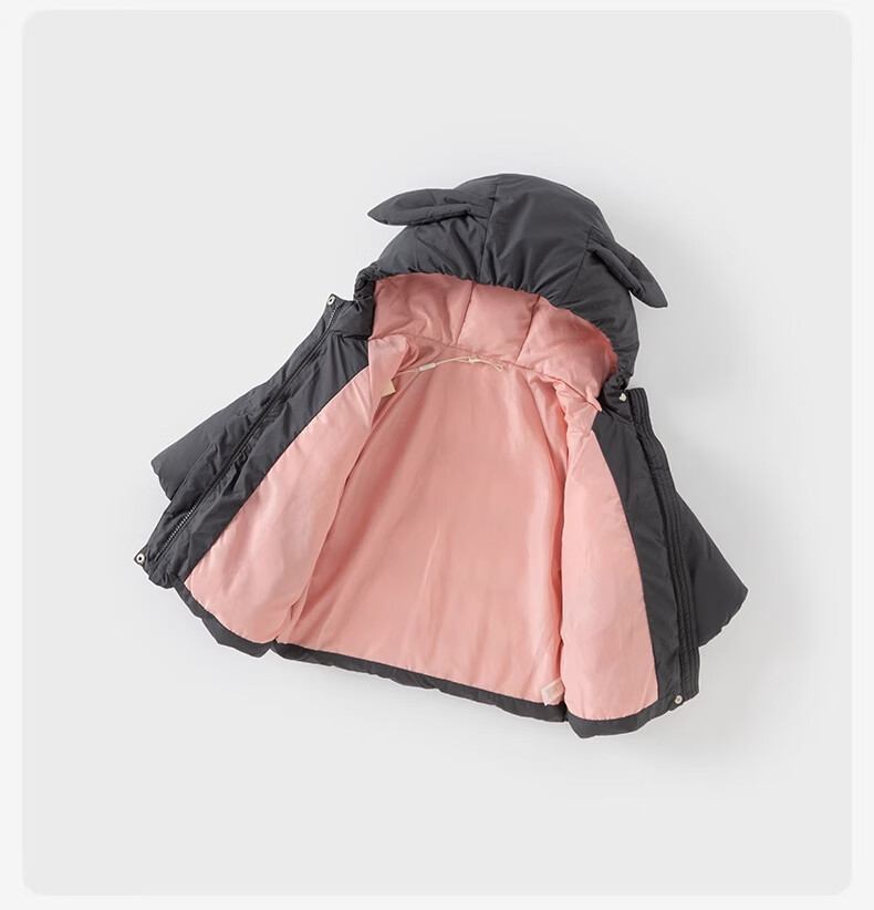 DAVE & BELLA Girls' Down Jacket Kids' Three-Proof Winter Coat Baby Outerwear 9