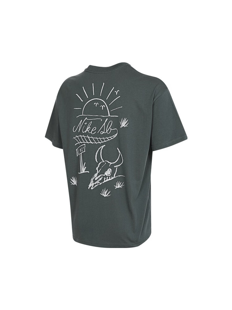 NIKE Spring And Summer Men's Short-Sleeve Round Neck T-Shirt, Sports Casual, Simple And Fashionable, FZ5282-338, Green, S 8