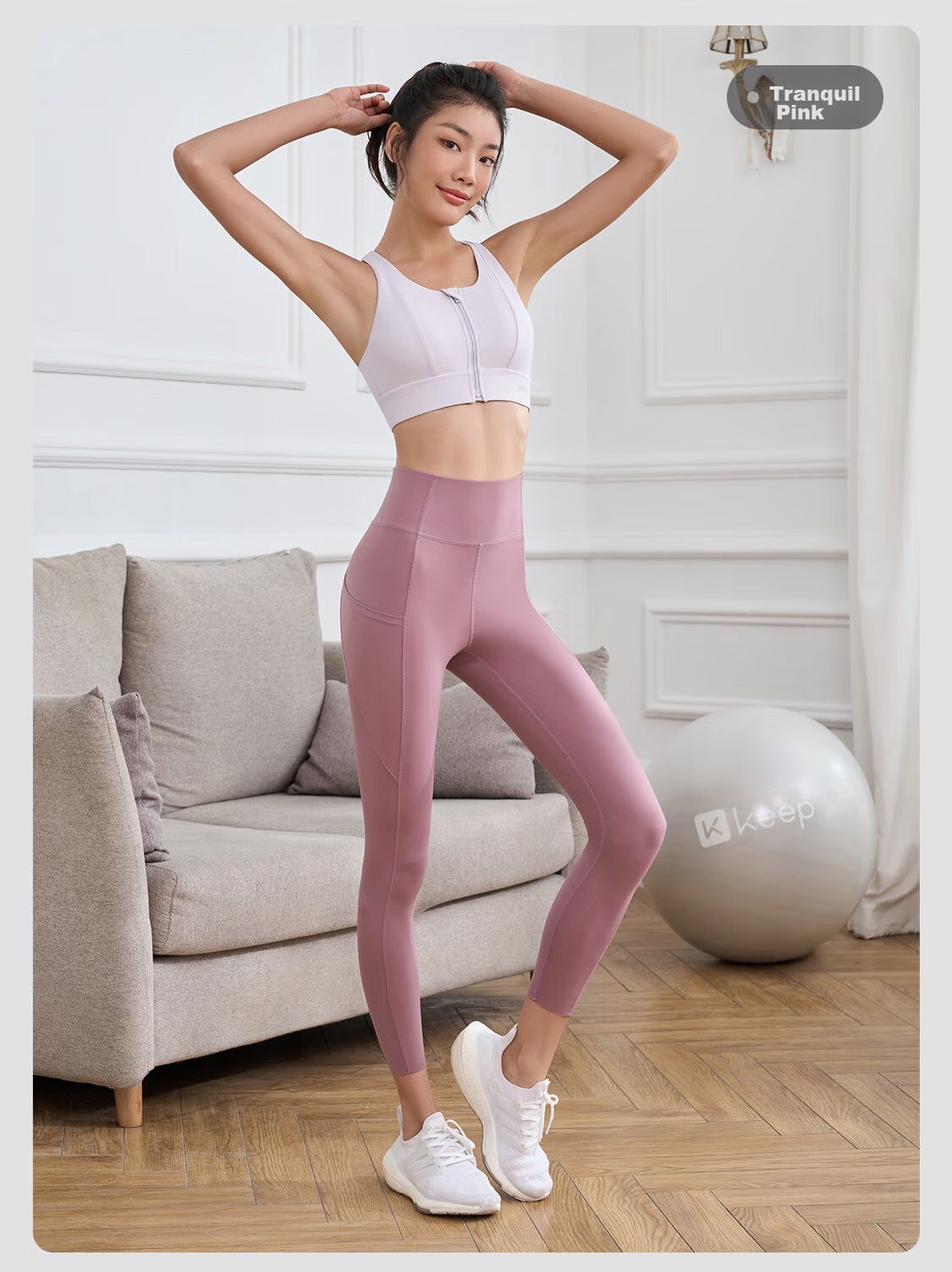 Keep Front Zipper Easy-To Sports Bra for Women, High-Intensity Shock-Absorbing Vest-Style Bra 12405 Oxygen Purple L 20