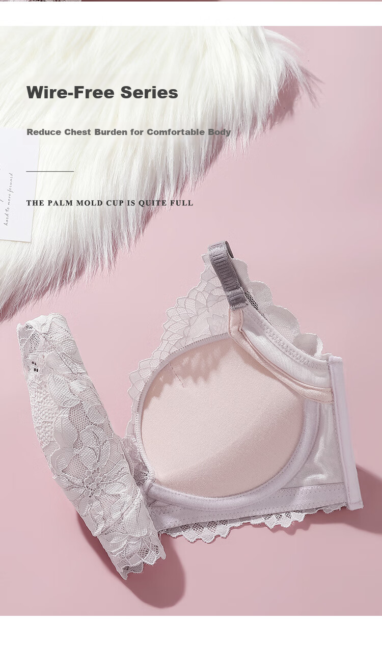 Moonbadi Women's Bra Set for Small Breasts, Push-Up, Wireless, Lift, Sexy Lace, Side Support, And Breast Reductio 8