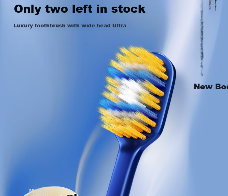 EBISU Four-Stage Bristle Adult Toothbrush, Medium Bristles for Luxurious Oral Care, Deep Cleaning And Fresh Breath, 4 Pieces with Random Colors 2