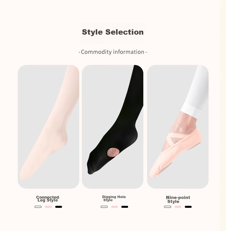 Zhiyouban Adult Dance Tights for Women, Nine-Point Pants, Ballet Modern Dance Thigh-High Stockings, Chinese Dance Black Tight-Fitting Practice Pants 7