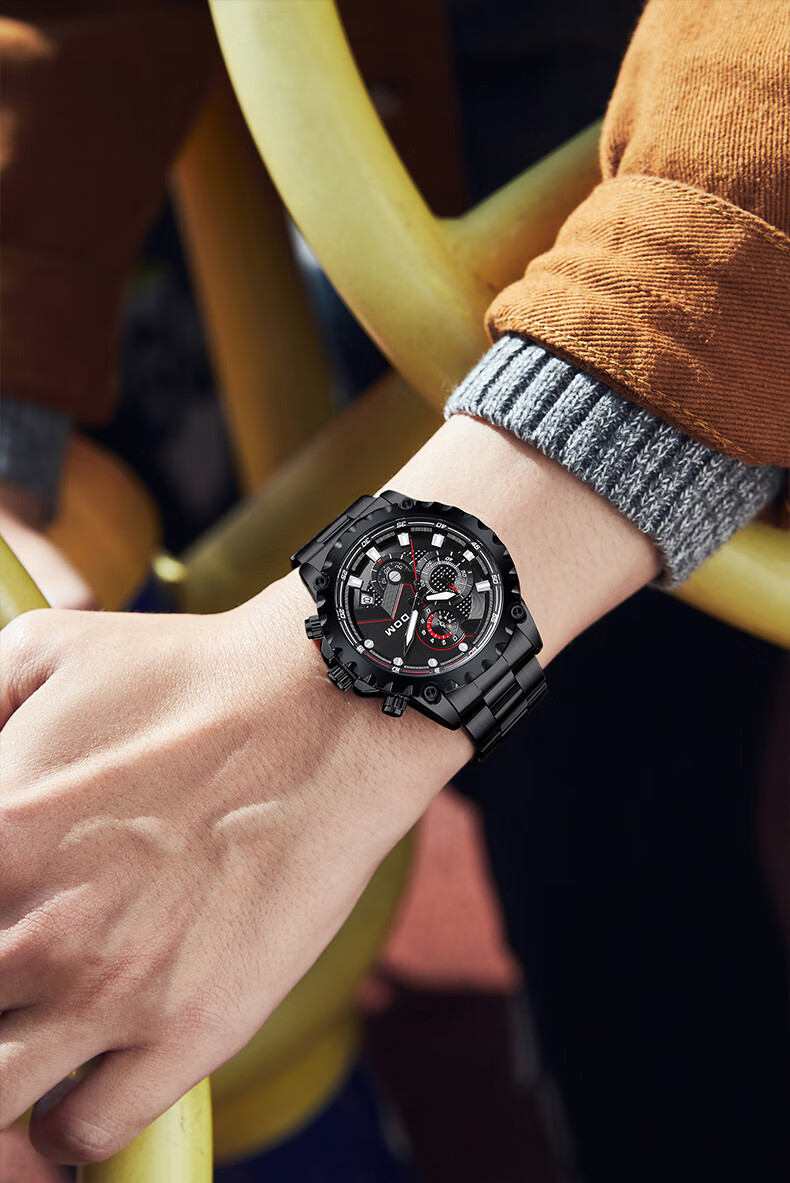 DOM Black Knight Watch, Men's Fully Automatic Mechanical Style, Luminous, Top Ten Brand Watches, New Year's Eve Gift for Boyfriend 14